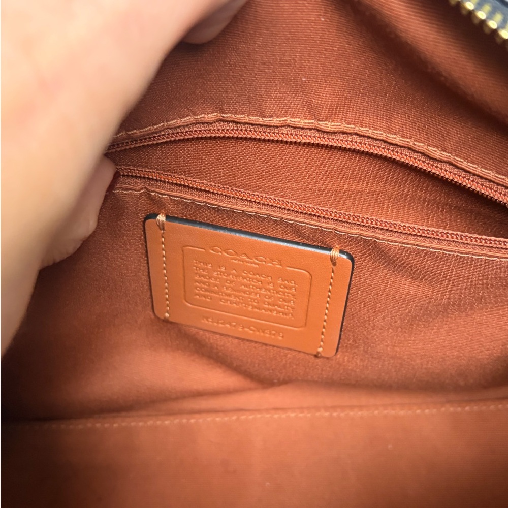 Coach Signature Tan and Black Satchel - Picture 10 of 10